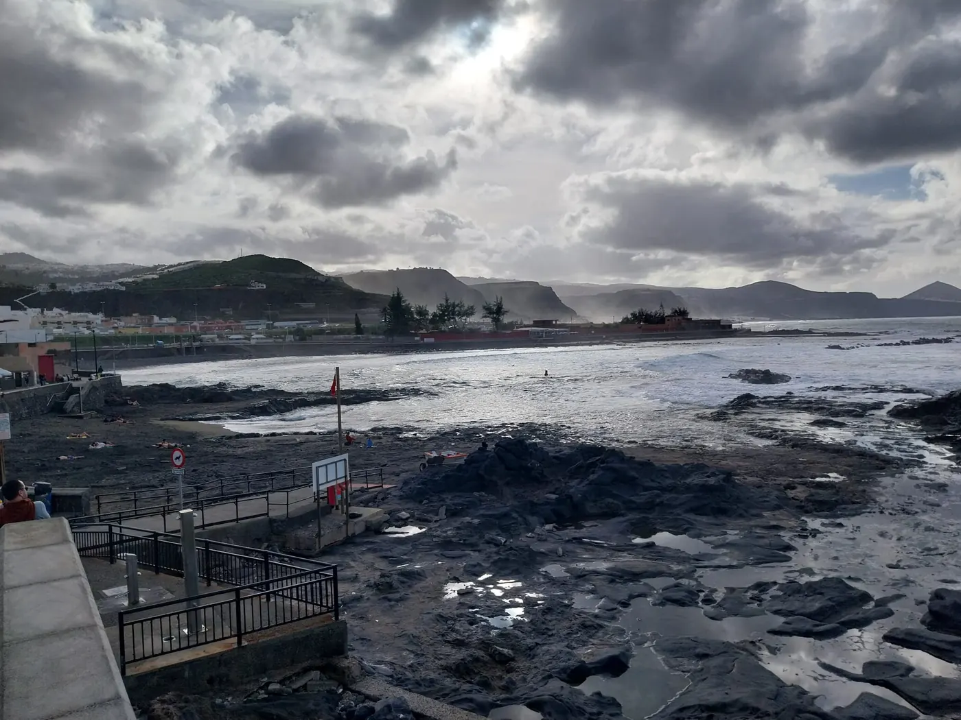 El Puertillo rock pools under clouds